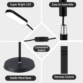 Artiss LED Floor Lamp with Remote Control & 4 Color Temperature Reading Living Room Bedroom Office - SportZone.co.nz