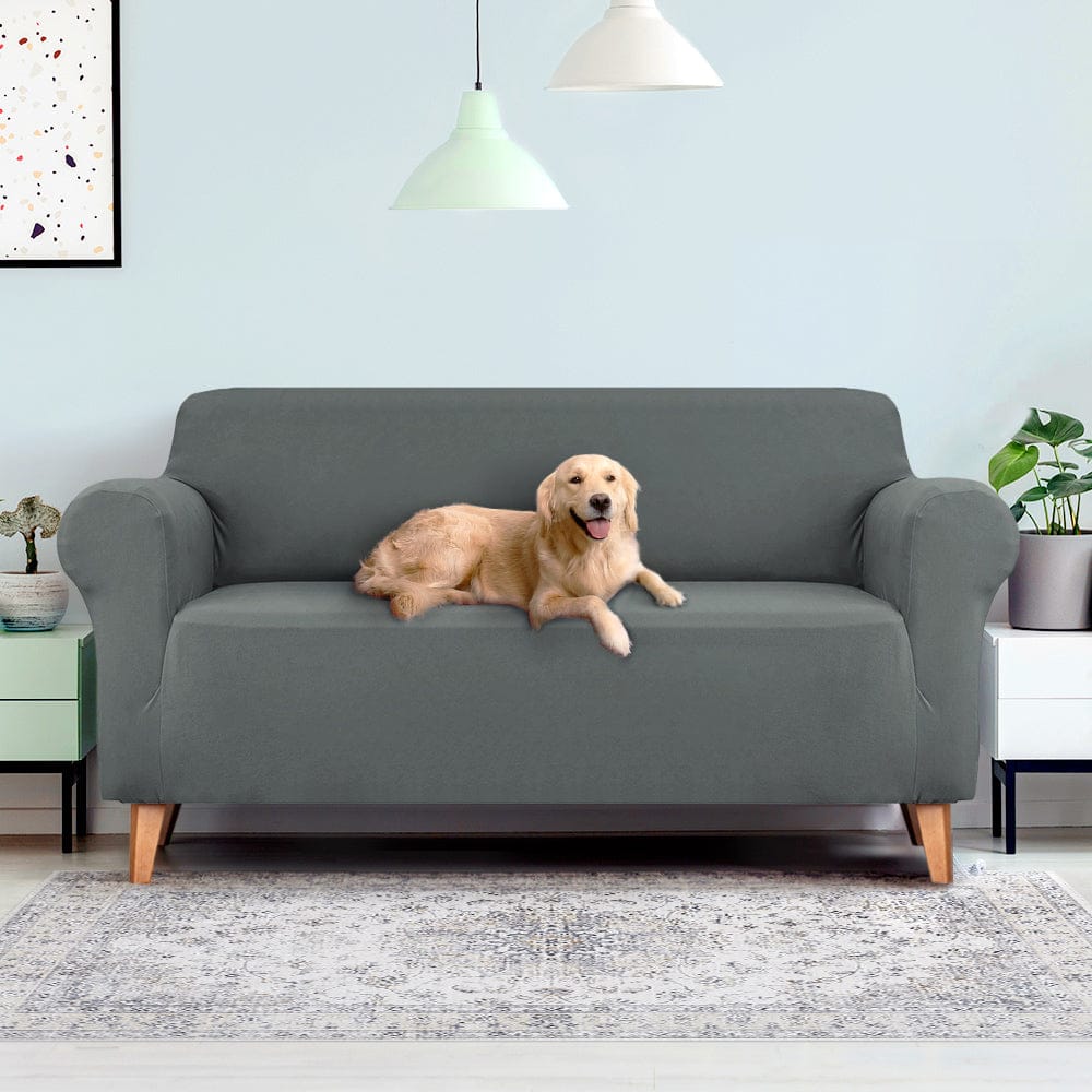 Artiss Sofa Cover Couch Covers 3 Seater Stretch Grey - SportZone.co.nz