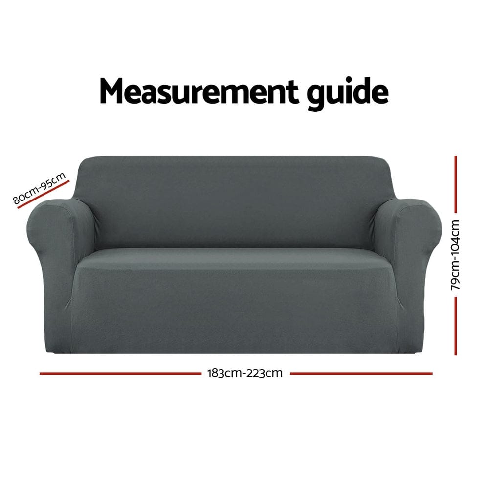 Artiss Sofa Cover Couch Covers 3 Seater Stretch Grey - SportZone.co.nz