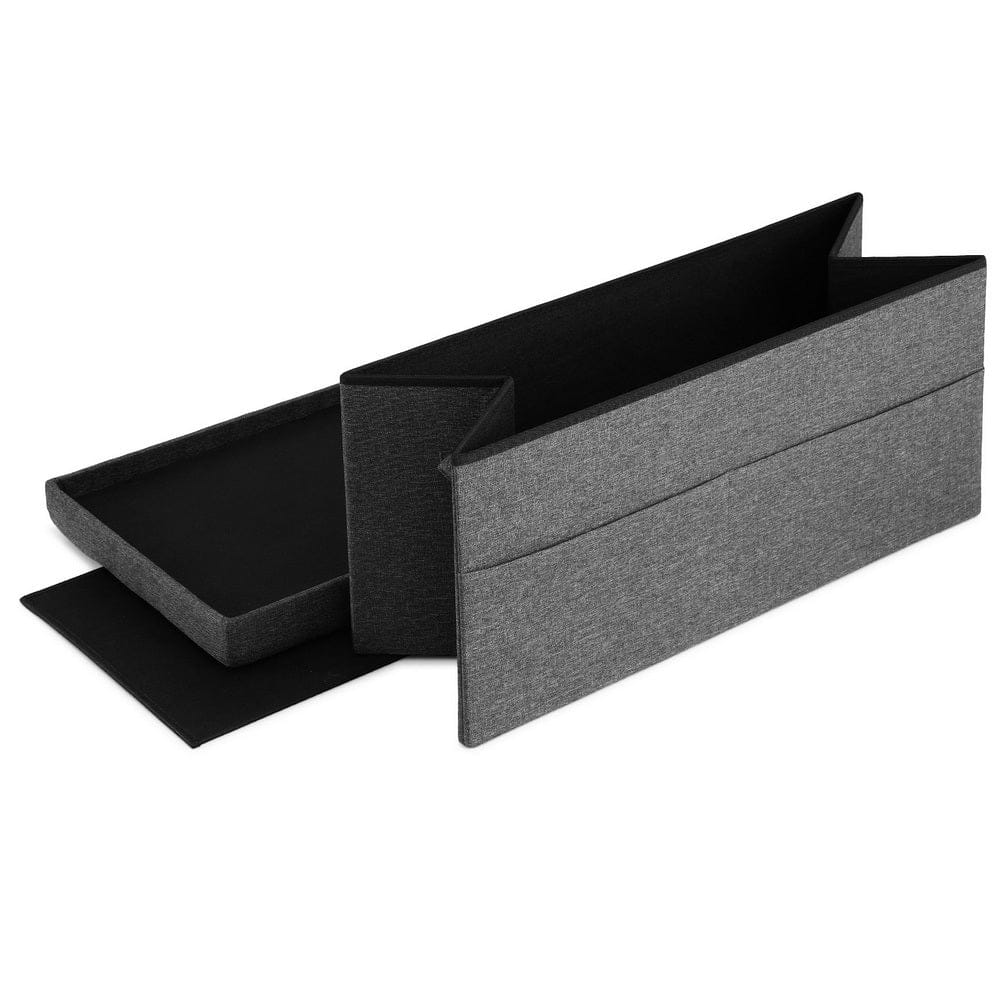 Artiss Storage Ottoman Foot Stool Rest Foldable - SportZone.co.nz