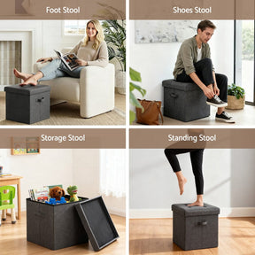 Artiss Storage Ottoman Rest Foot Stool Foldable - SportZone.co.nz