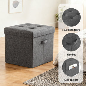 Artiss Storage Ottoman Rest Foot Stool Foldable - SportZone.co.nz