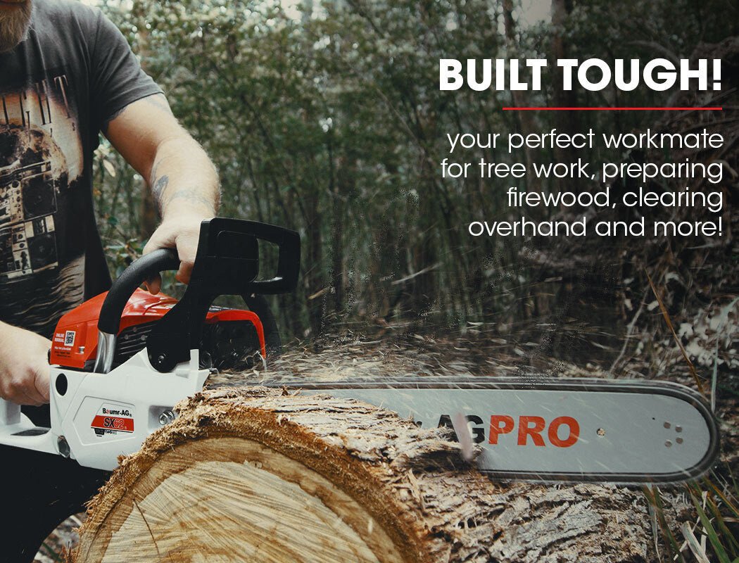 Baumr-AG 62CC Petrol Commercial Chainsaw 20 Bar E-Start Pruning Chain Saw - SportZone.co.nz