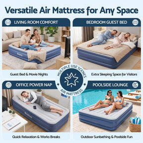 Bestway Air Mattress King Inflatable Bed 56cm Airbed Blue - SportZone.co.nz