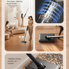 Black spray - painted model Wireless Stick Vacuum Cleaner with 14000Pa Suction, HEPA Filter & 350ml Water Tank for Wet Dry Cleaning, Ideal for Home Use - SportZone.co.nz