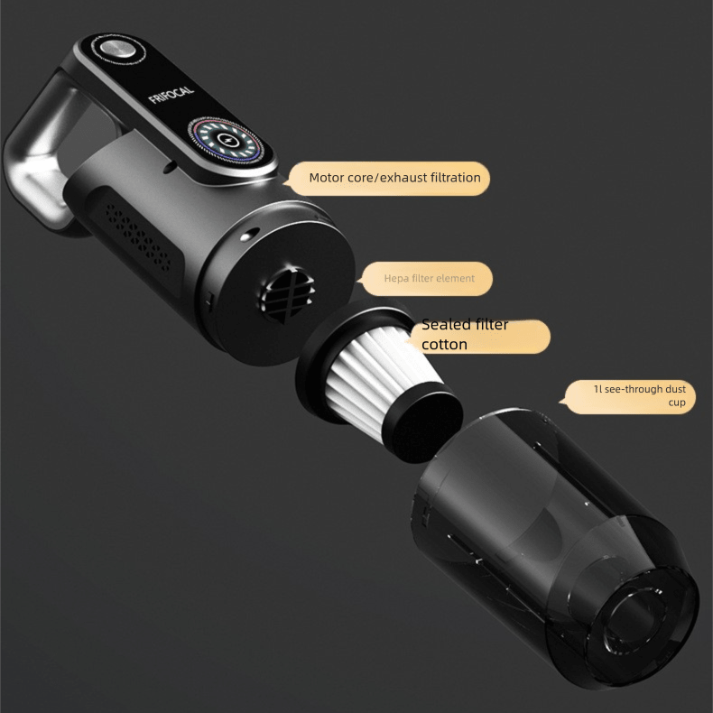 Black spray - painted model Wireless Stick Vacuum Cleaner with 14000Pa Suction, HEPA Filter & 350ml Water Tank for Wet Dry Cleaning, Ideal for Home Use - SportZone.co.nz