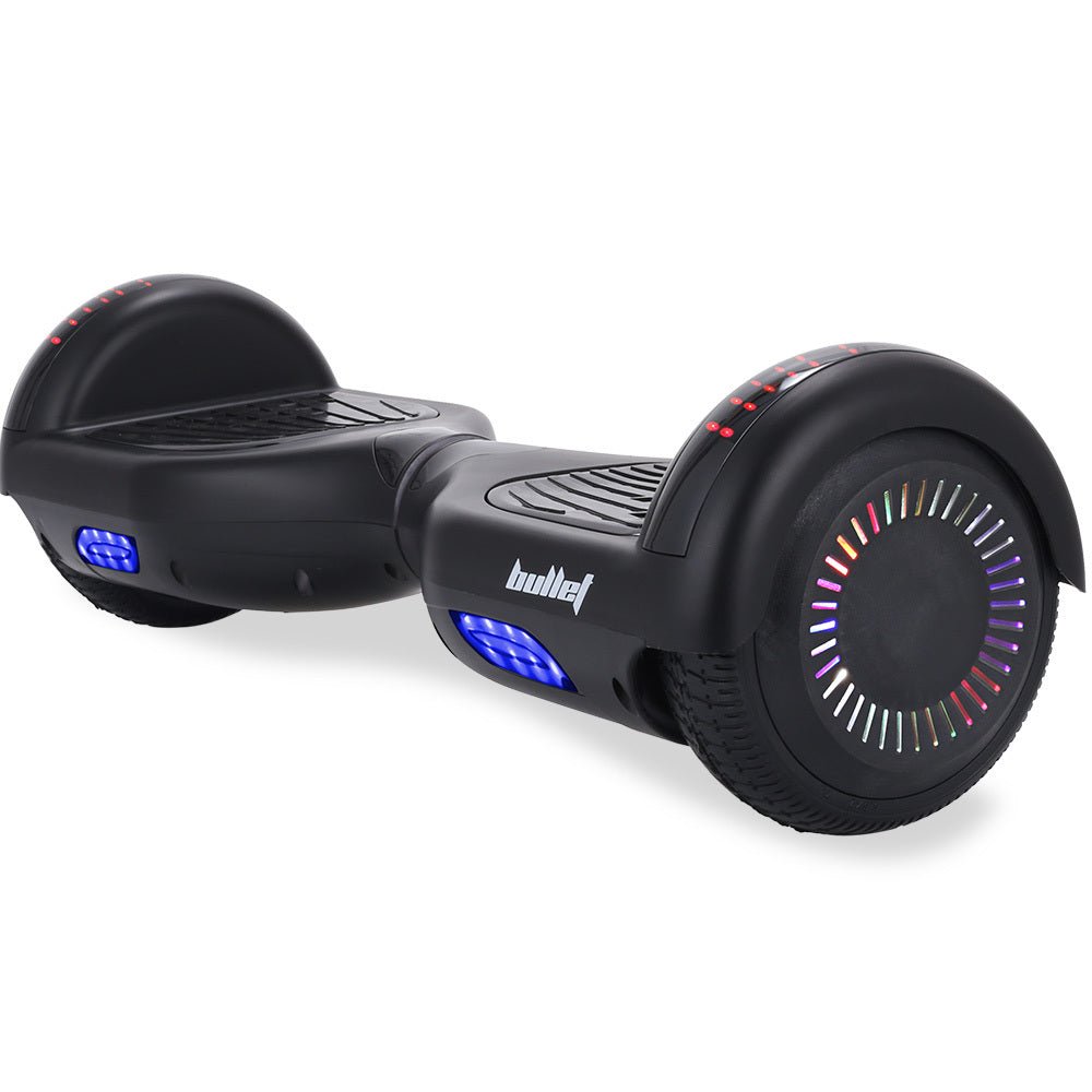 BULLET SX-2000 500W Self Balancing Hoverboard Scooter with LED Lights - Black - SportZone.co.nz