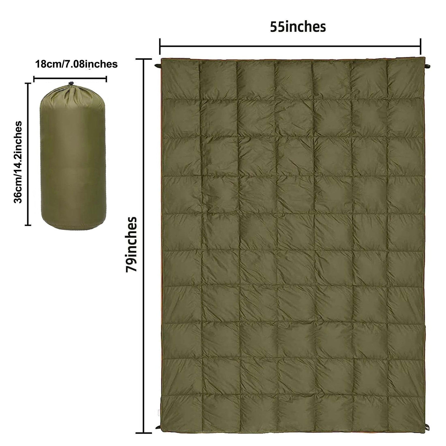 Camping Quilt Blanket NZ | Lightweight Outdoor Sleeping Blanket - Grey - SportZone.co.nz