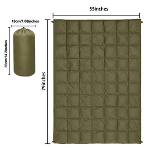 Camping Quilt Blanket NZ | Lightweight Outdoor Sleeping Blanket - Grey - SportZone.co.nz