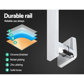 Cefito 8'' Rain Shower Head Wall Arm Square High Pressure Chrome - SportZone.co.nz