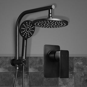 Cefito 9'' Rain Shower Head Set Handheld Round High Pressure Mixer Tap Black - SportZone.co.nz