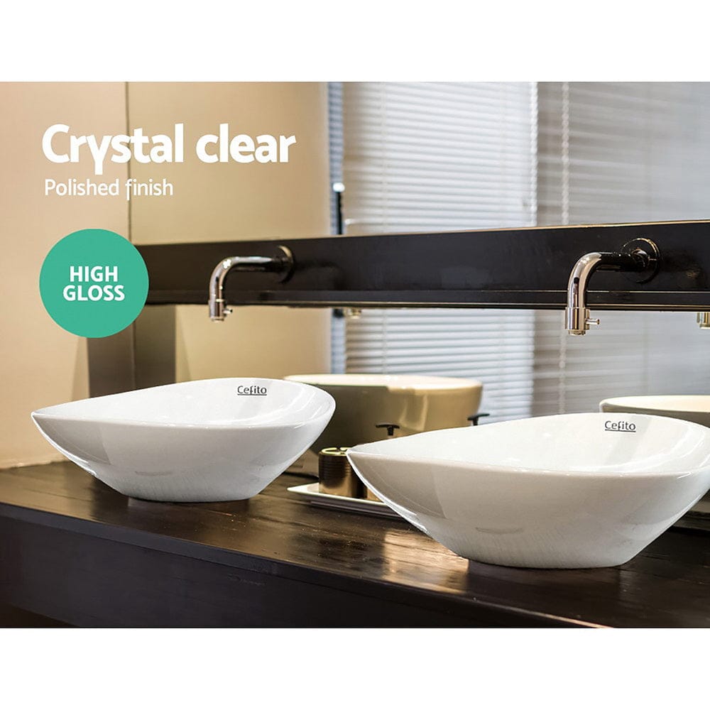 Cefito Bathroom Basin Ceramic Vanity Sink Hand Wash Bowl 41x34cm - SportZone.co.nz