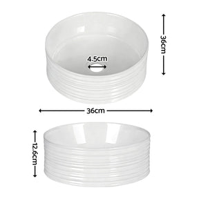Cefito Bathroom Basin Vanity Sink Vessel Ceramic White Round Countertop 36cm - SportZone.co.nz