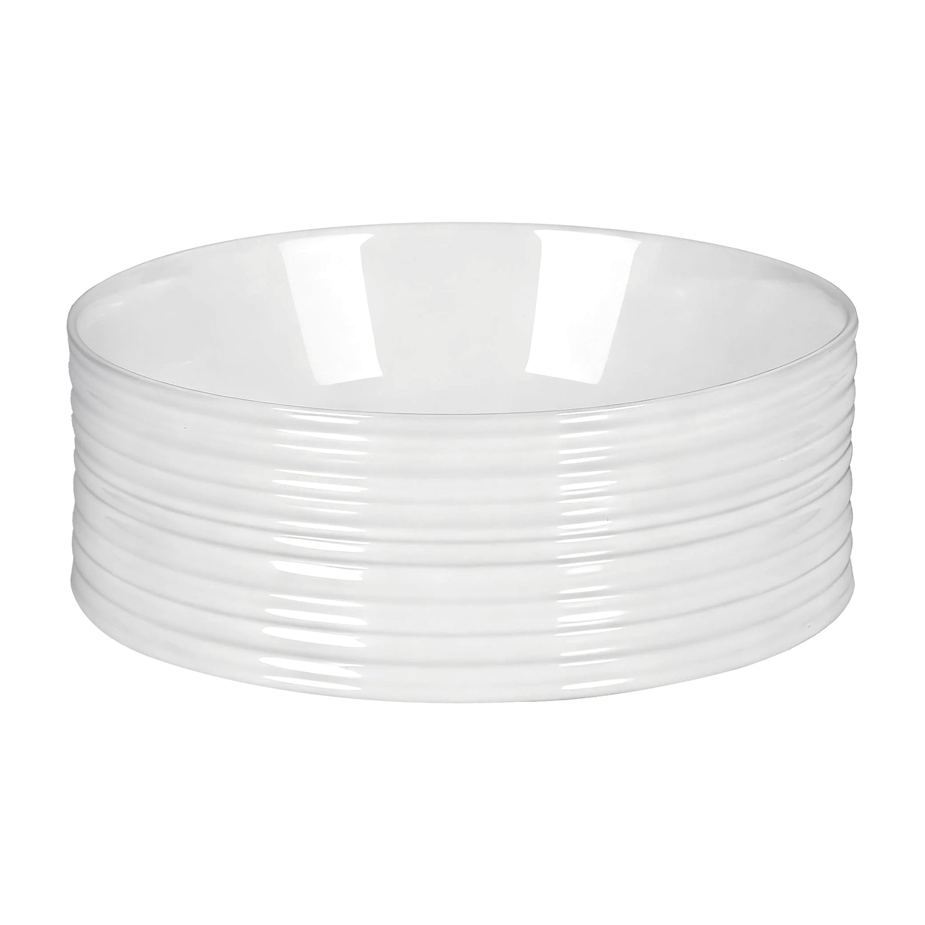 Cefito Bathroom Basin Vanity Sink Vessel Ceramic White Round Countertop 36cm - SportZone.co.nz
