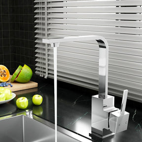 Cefito Kitchen Mixer Tap Mixer Square Sink Faucet Basin Laundry Chrome - SportZone.co.nz