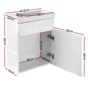 Cefito Vanity Unit 400mm with Basin White - SportZone.co.nz