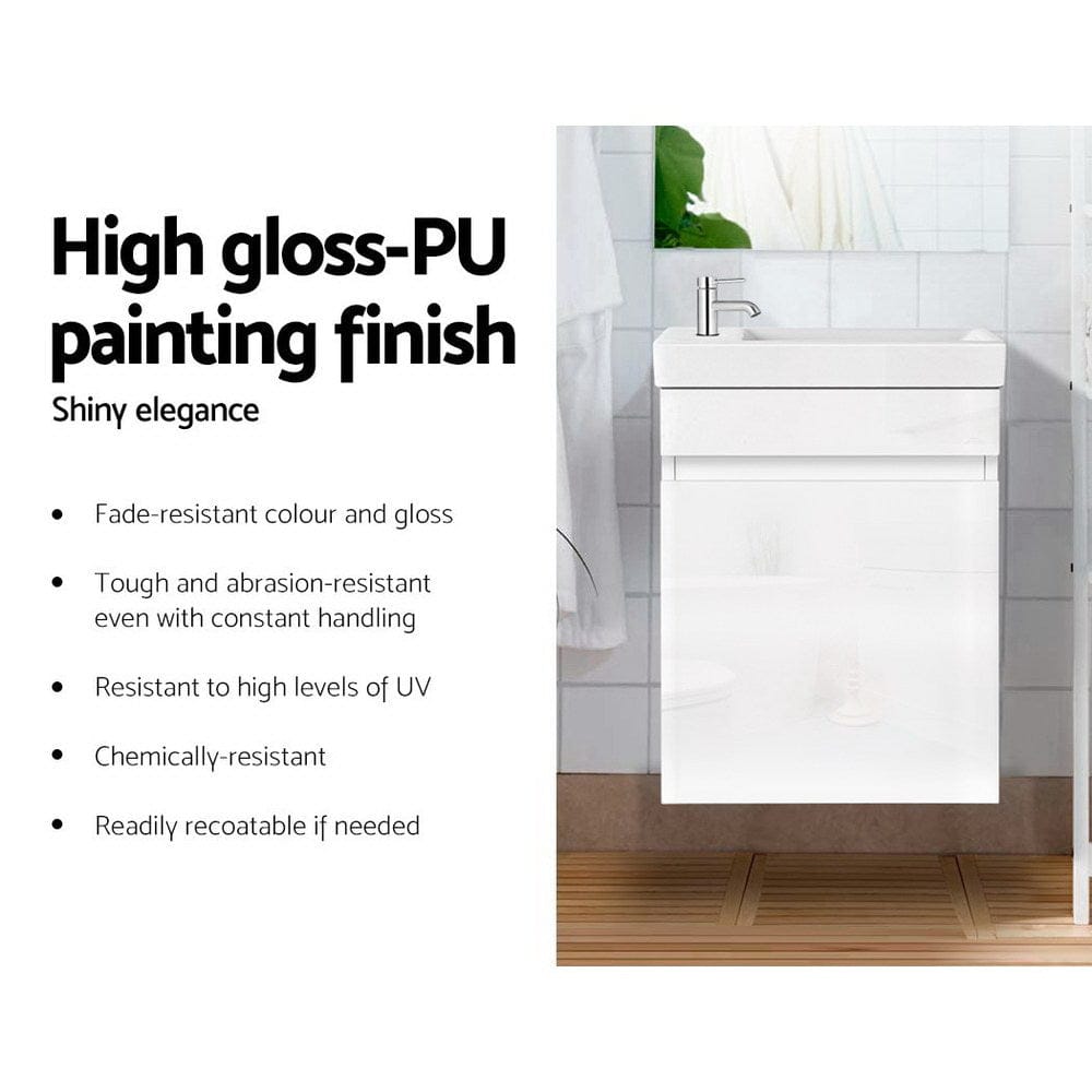 Cefito Vanity Unit 400mm with Basin White - SportZone.co.nz