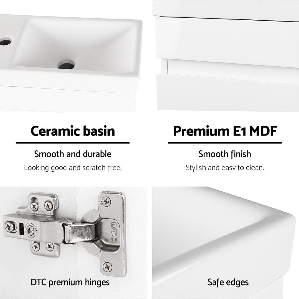 Cefito Vanity Unit 400mm with Basin White - SportZone.co.nz