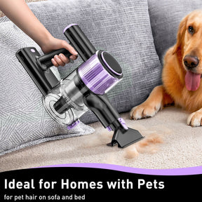 Cordless Stick Vacuum Cleaner 55KPa Rechargeable Anti-Tangle Pet Hair - SportZone.co.nz