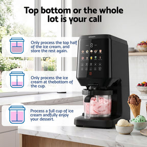 Devanti 10 - in - 1 Ice Cream Maker Machine Homemade Gelato Sorbet Smart Portion Control Custom Mix - Ins - SportZone.co.nz