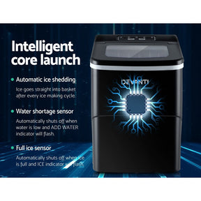 Devanti 12kg Ice Maker Machine Black - SportZone.co.nz