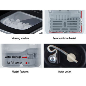 Devanti 12kg Ice Maker Machine Black - SportZone.co.nz