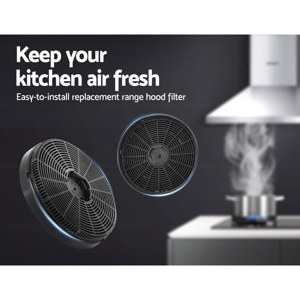 Devanti 16cm Range Hood Carbon Charcoal Filters Replacement X2 - SportZone.co.nz