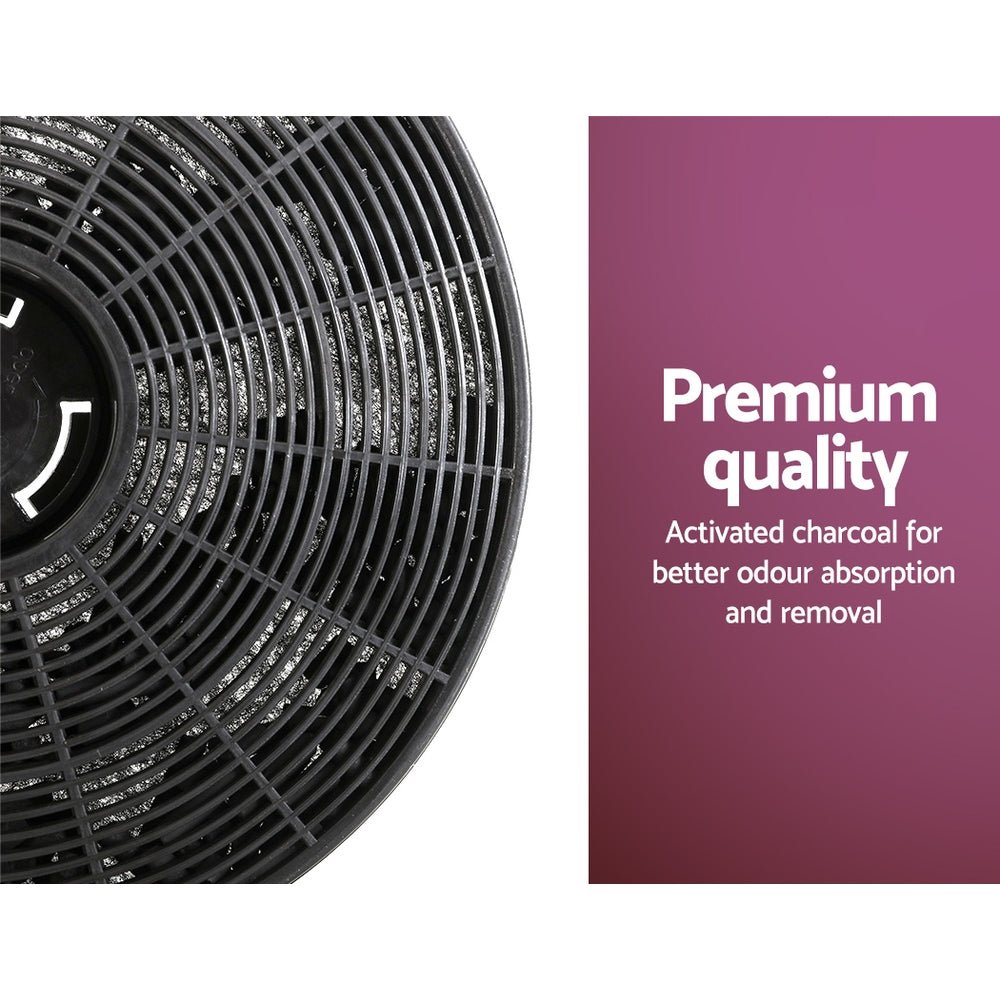 Devanti 17cm Range Hood Carbon Charcoal Filters Replacement X2 - SportZone.co.nz