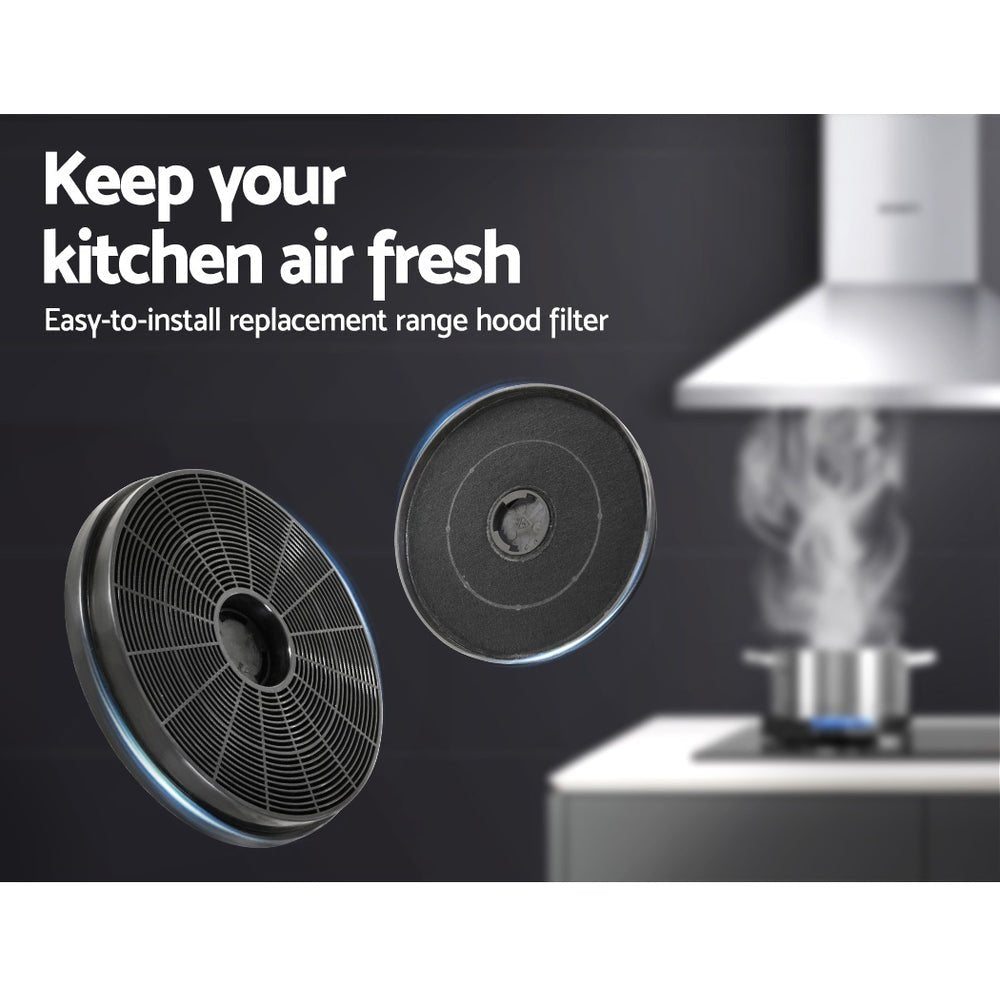 Devanti 17cm Range Hood Carbon Charcoal Filters Replacement X2 - SportZone.co.nz