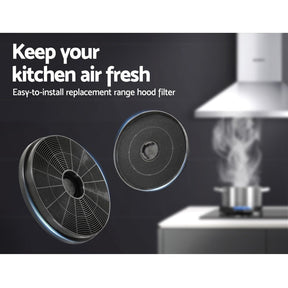 Devanti 17cm Range Hood Carbon Charcoal Filters Replacement X2 - SportZone.co.nz