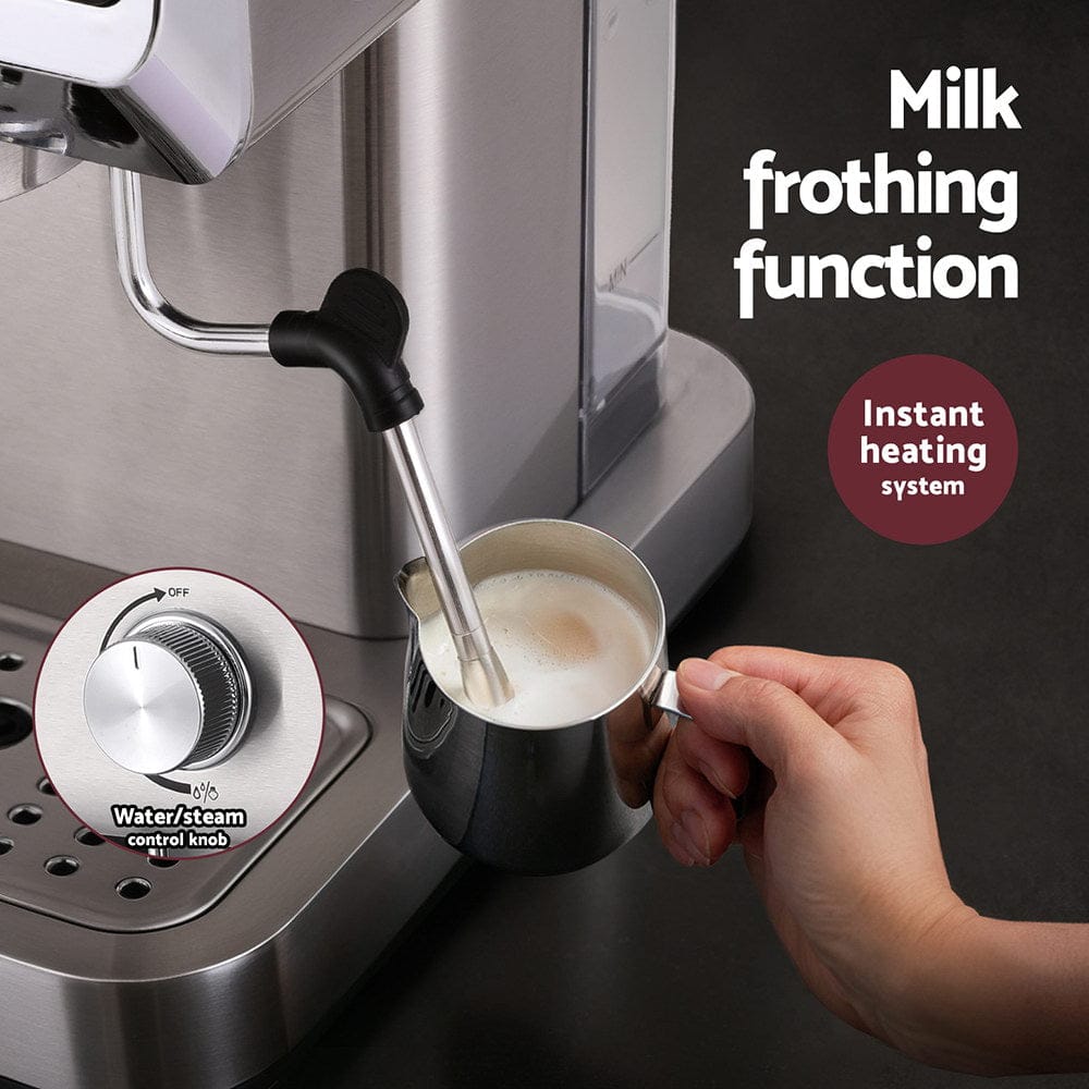 Devanti 20 Bar Coffee Machine Espresso Cafe Maker - SportZone.co.nz