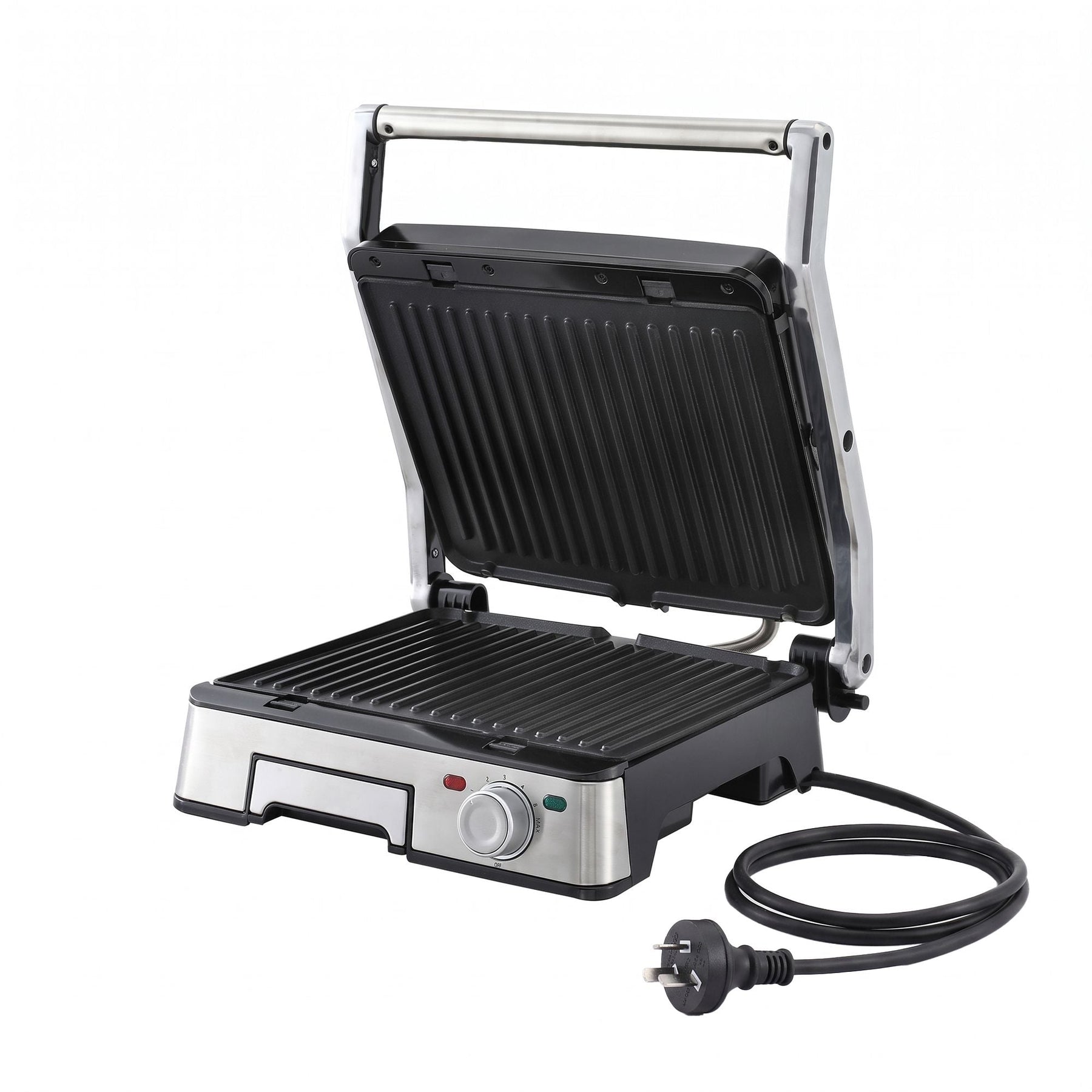Devanti 2000W 3-in-1 Panini Press Grill Sandwich Maker 180° Open 4 Slice - SportZone.co.nz