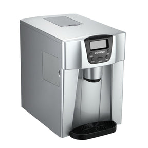 Devanti 2L Portable Ice Cuber Maker & Water Dispenser - Silver - SportZone.co.nz