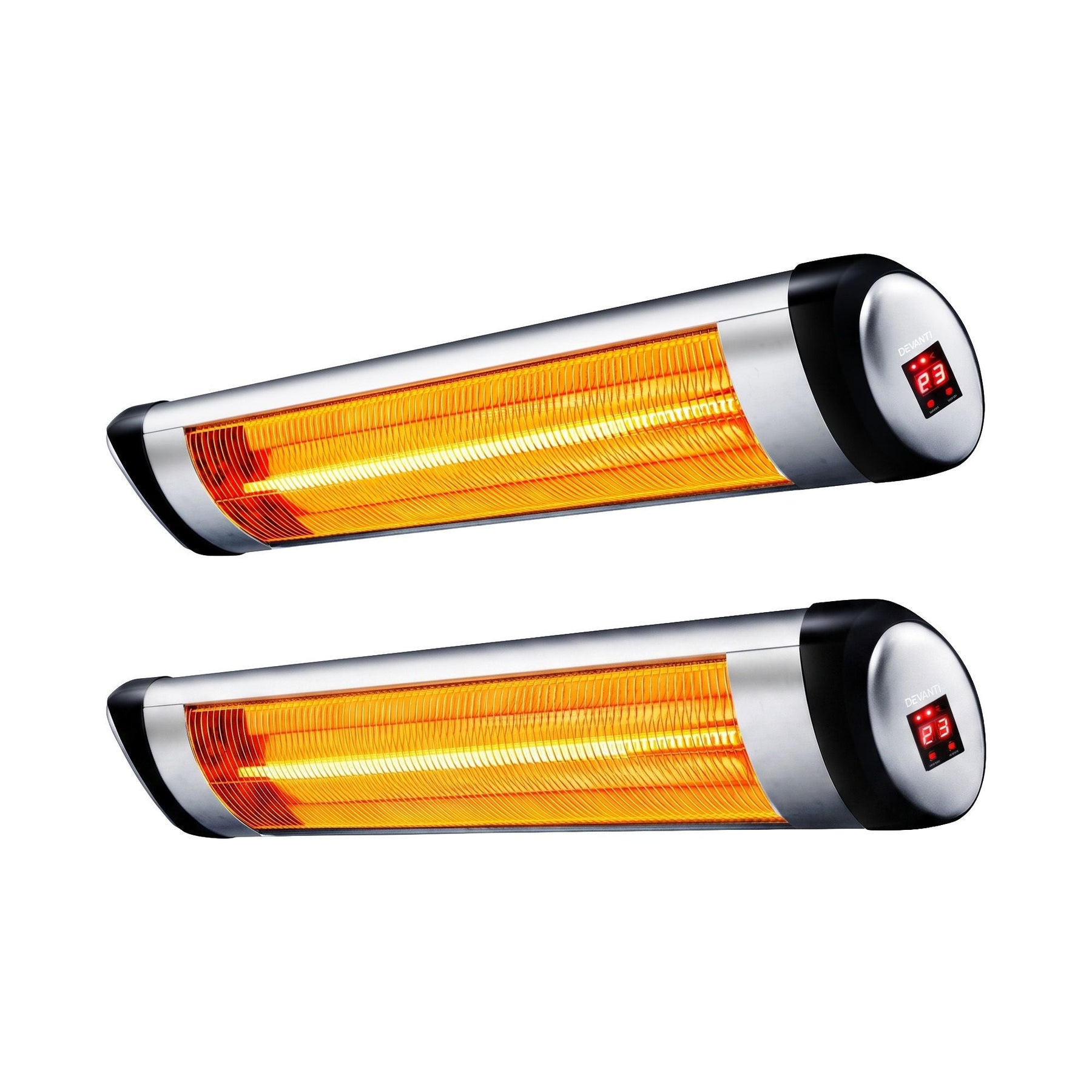 Devanti 2PCS Electric Radiant Strip Heater Outdoor Indoor Patio Infrared Heaters 2000W - SportZone.co.nz