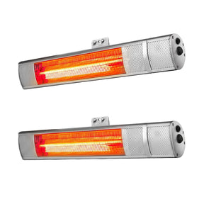 Devanti 2PCS Electric Strip Heater Radiant Infrared Heaters Remote Control 2000W - SportZone.co.nz