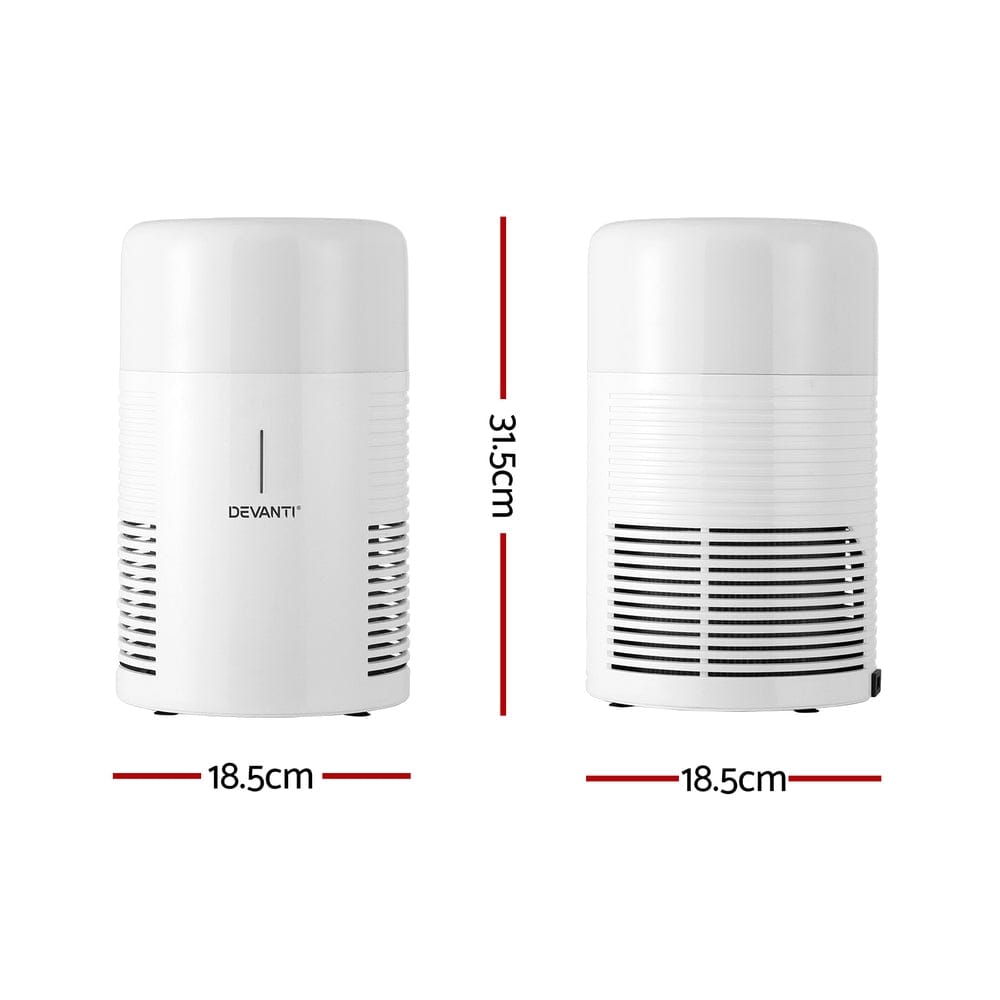 Devanti Air Purifier HEPA Filter Home Purifiers Dust Sensor PM2.5 Remover - SportZone.co.nz