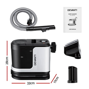 Devanti Carpet Washer Vacuum Cleaner 600W 13kpa Hose Self - Cleaning Function - SportZone.co.nz