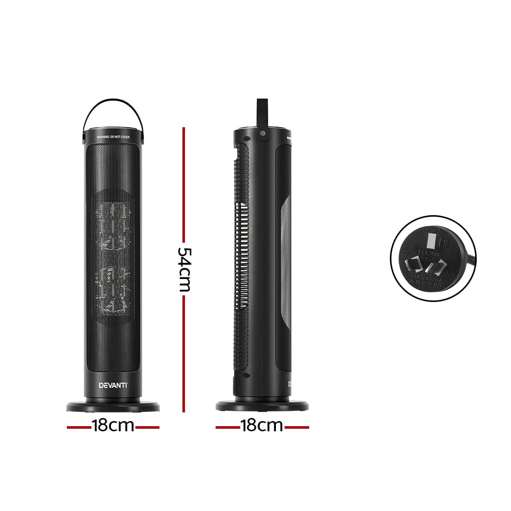 Devanti Ceramic Tower Heater 2000W - SportZone.co.nz