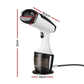 Devanti Clothes Steamer, 1500W Powerful Fast 30s Heat - Up Continuous Steam Lock 160ml Tank Fabric Brush Portable Handheld Steam Iron for Home Travel Business Trip - SportZone.co.nz