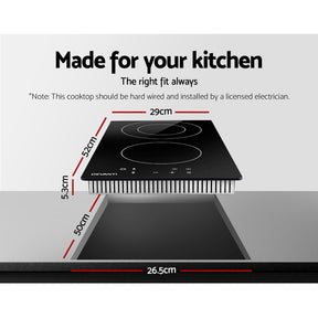 Devanti Electric Ceramic Cooktop 30cm - SportZone.co.nz