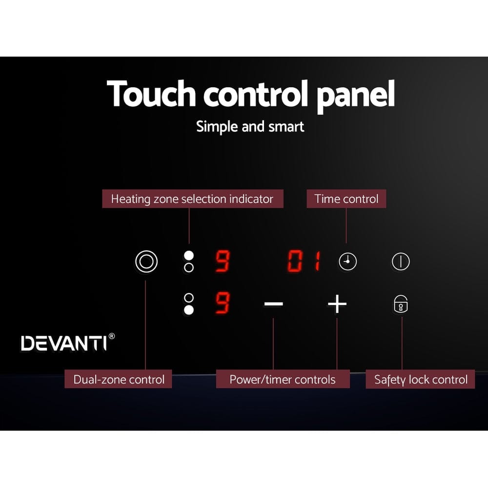 Devanti Electric Ceramic Cooktop 30cm - SportZone.co.nz