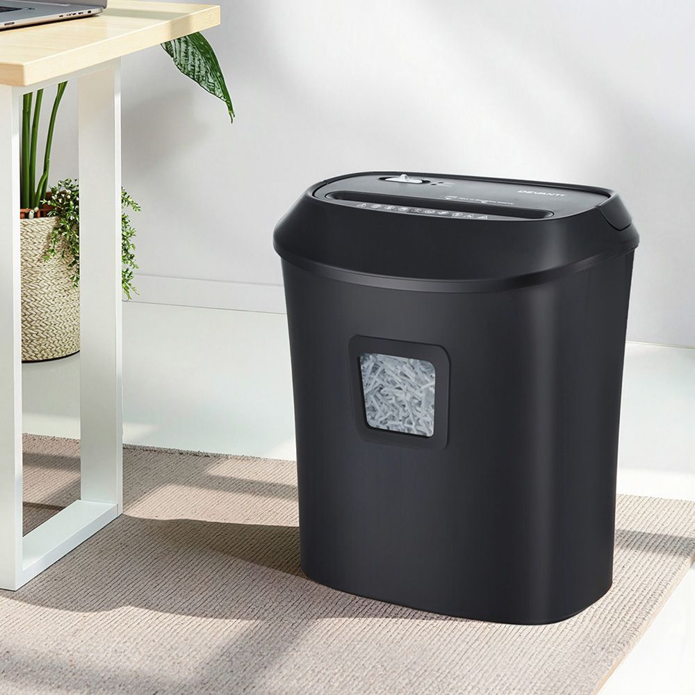 Devanti Electric Paper Shredder for Home Office 10 A4 Paper Sheet Cross-Cut Paper - SportZone.co.nz