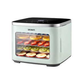 Devanti Food Dehydrator Machine 5 Tray Mini Fruit Dryer Maker Green - SportZone.co.nz