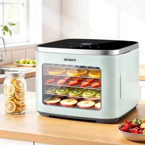 Devanti Food Dehydrator Machine 5 Tray Mini Fruit Dryer Maker Green - SportZone.co.nz
