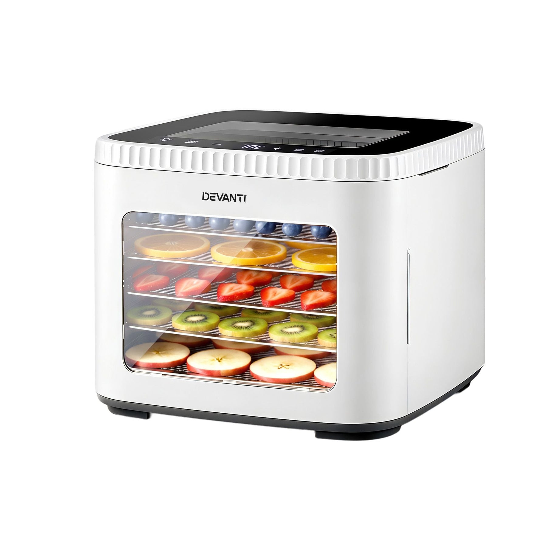 Devanti Food Dehydrator Machine 5 Tray Mini Fruit Dryer Maker White - SportZone.co.nz