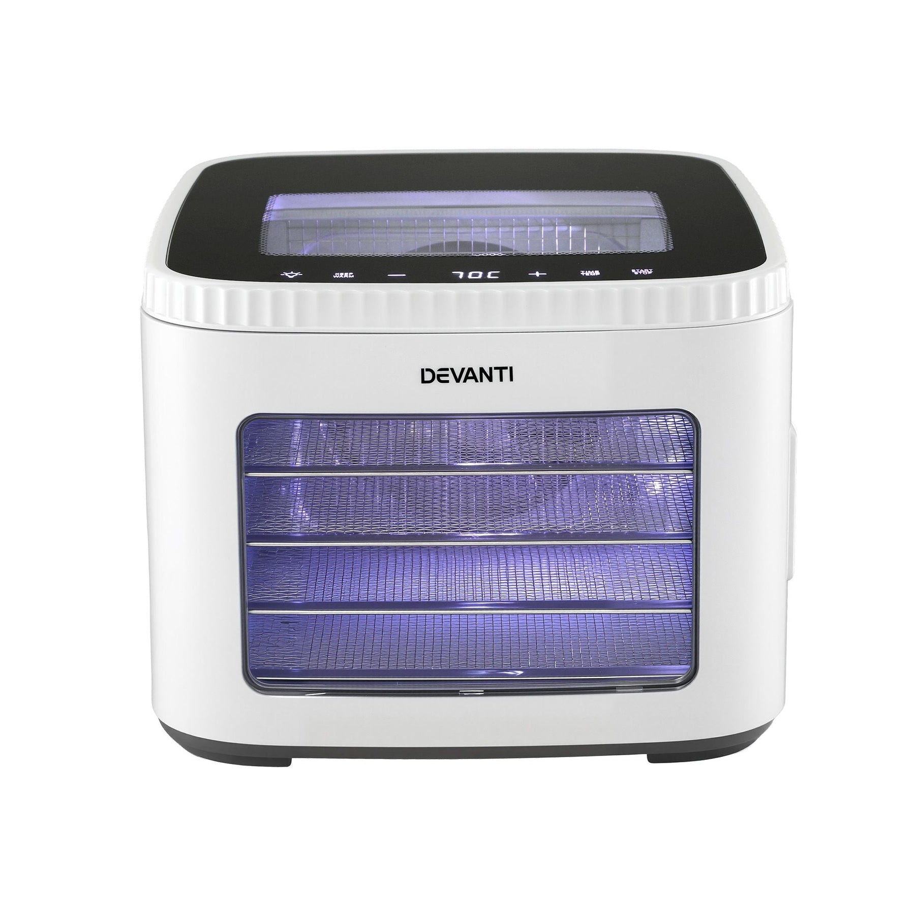 Devanti Food Dehydrator Machine 5 Tray Mini Fruit Dryer Maker White - SportZone.co.nz