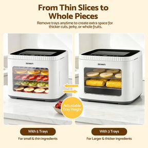 Devanti Food Dehydrator Machine 5 Tray Mini Fruit Dryer Maker White - SportZone.co.nz