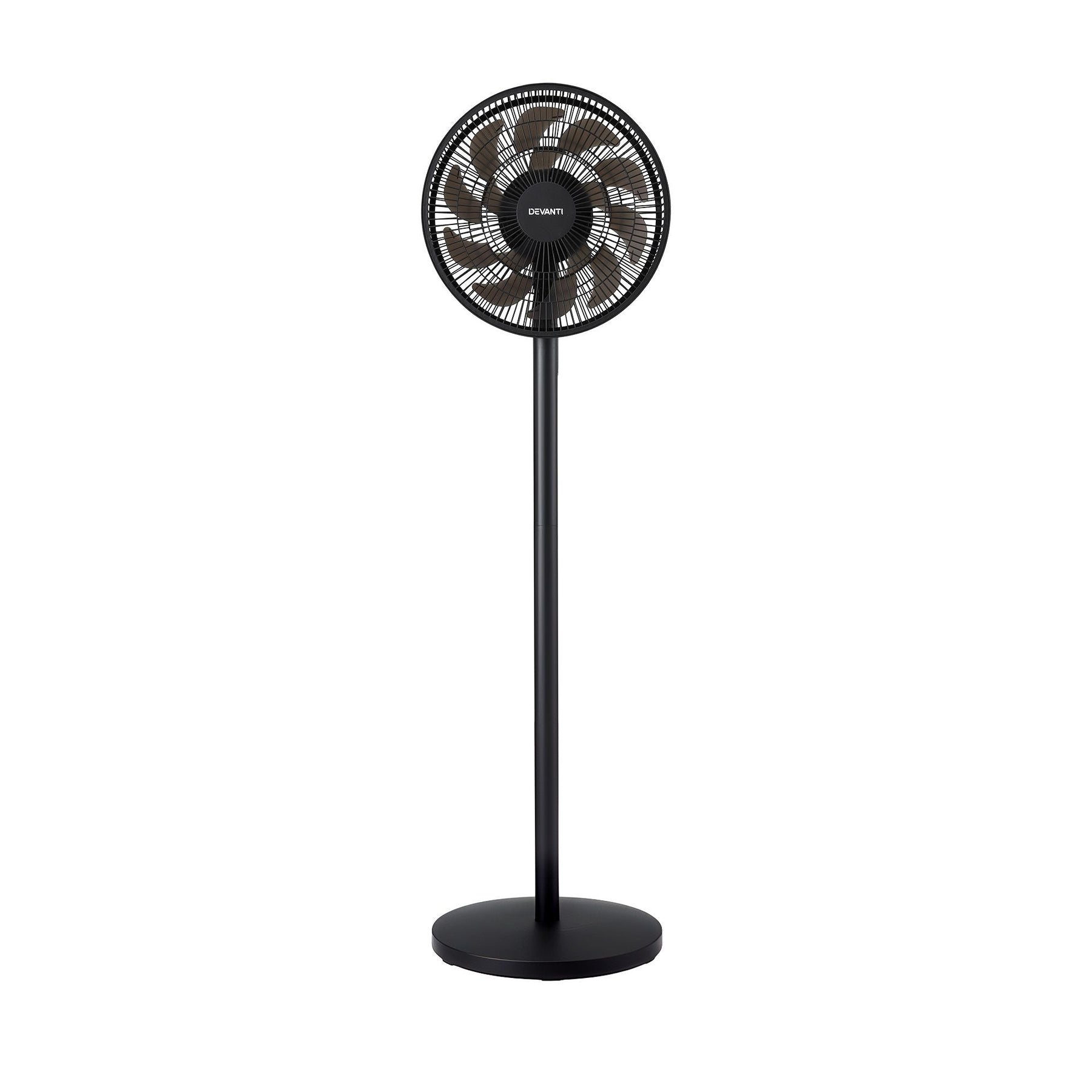 Devanti Pedestal Fan with Remote, 7 Speeds 3 Heights DC Motor, Black - SportZone.co.nz