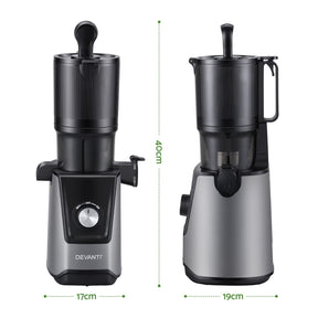 DEVANTI Slow Juicer Cold Press 200W for Fruit Vegetable Juice - SportZone.co.nz