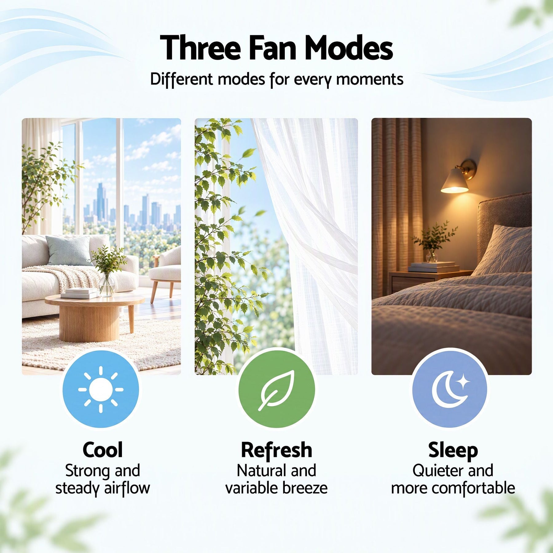 Devanti Tower Fan with Remote Control, 3 Speed 3 Mode 7.5h Timer, White - SportZone.co.nz